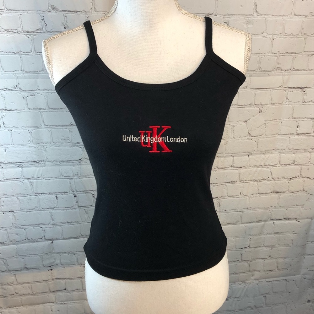 ZIP IT United Kingdom Cami Tank Top Black/Red-Small
